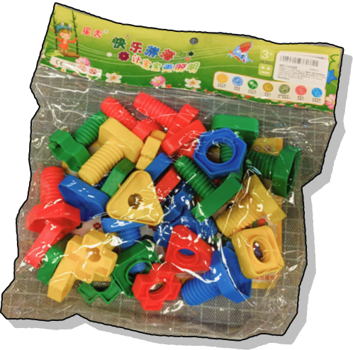 Image of a nuts and bolt toy
